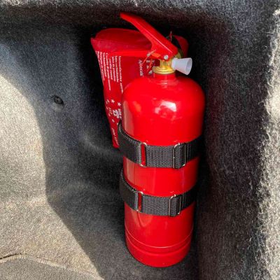 Powder Fire Extinguisher Bracket for 1 kg, 2 kg and CO2-1,4 kg, 1 clamp - Amalthea