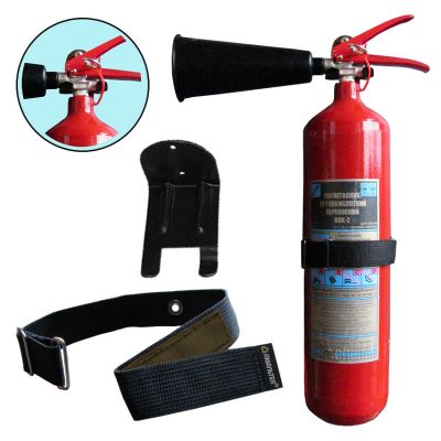 CO2 Fire Extinguisher Bracket for 1.4 kg, 2 kg, 3,5 kg, 5 kg, 1clamp - Amalthea