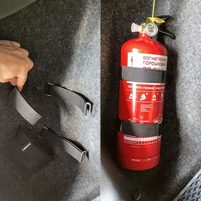 Universal Fire extinguisher clamp for 1 kg, 2 kg and for CO2 Fire Extinguisher 1.4 kg, 2 kg - Amalthea