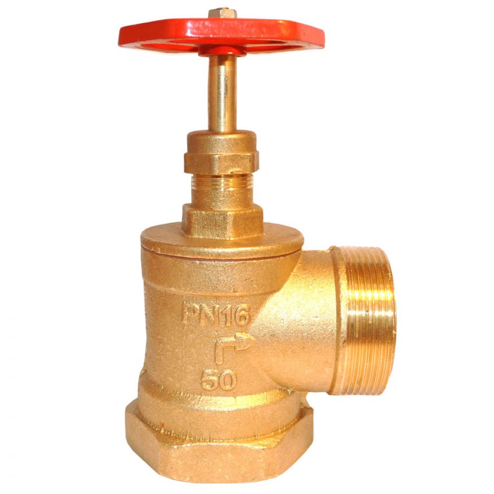 Fire valve brass angular DN-50 mm